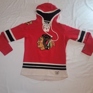 NHL Chicago Blackhawks Old Time Hockey Newbury Collection Drawstring Hoodie